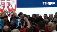 Vučić, Dodik i Vujanović na štandu Srbije sa trubačima Dejana Petrovića