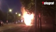 Zapalio se autobus na Novom Beogradu
