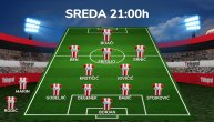 Formacija i postava Crvene zvezde protiv Liverpula