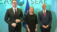 Vučić, Tači i Mogerini otpočeli pregovore u Briselu