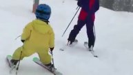 Bako, vidi kako skijam! Sine, i profi skijaši bi mogli da gledaju