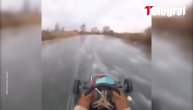 Ovako izgleda luda vožnja po zaleđenoj reci