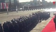 Počasna garda i crveni tepih na dočeku Putina ispred palate "Srbija"