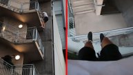 Za 7 sekundi je preskočio 4 sprata i „patosirao“ begunca