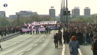 Srbi sa KiM preko Brankovog mosta na miting
