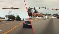Potpuno ludilo! Pilot spustio avion nasred puta i zaustavio se na semaforu, vozači se krstili