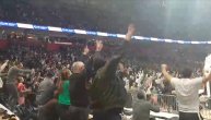 Reakcija navijača Partizana na trojku Jaramaza u poslednjoj sekundi