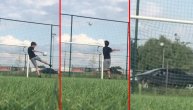 Ovo se dešava samo jednom! Klinac šutnuo loptu ka golu, a pogodio nemoguću metu