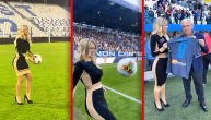 Najseksi voditeljka u uskoj haljni i na štiklama pokazala fudbalske kvalitete