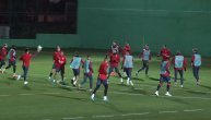 Trening fudbalera Crvene zvezde pred sutrašnji meč sa Bajernom iz Minhena