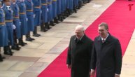 Svečani doček za Lukašenka ispred Palate Srbija