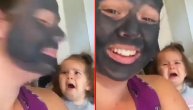 Mama stavila masku na lice, a ćerkina reakcija uteruje jezu u kosti
