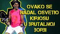 Nadal se osvetio Kirjosu u brutalnoj borbi: Nik igrao za Brajanta, lomio reket, bacao se na beton...