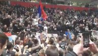Slavlje košarkaša Partizana sa navijačima