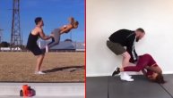 Fitnes par za sirotinju: Njih dvoje se polomiše da urade isto što su videli na netu