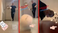 Bivši fudbaler Zvezde Dejan Joveljić  pimpluje toalet papir