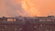 Snimak požara u novobeogradskom Bloku 28