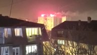 Navijači Partizana priredili piro šou na dve zgrade u Beogradu u čast preminulog Tumbasa