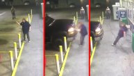 Parking stubovi su joj spasili život: Posle svađe sa suprugom pokušao da pregazi radnicu pumpe