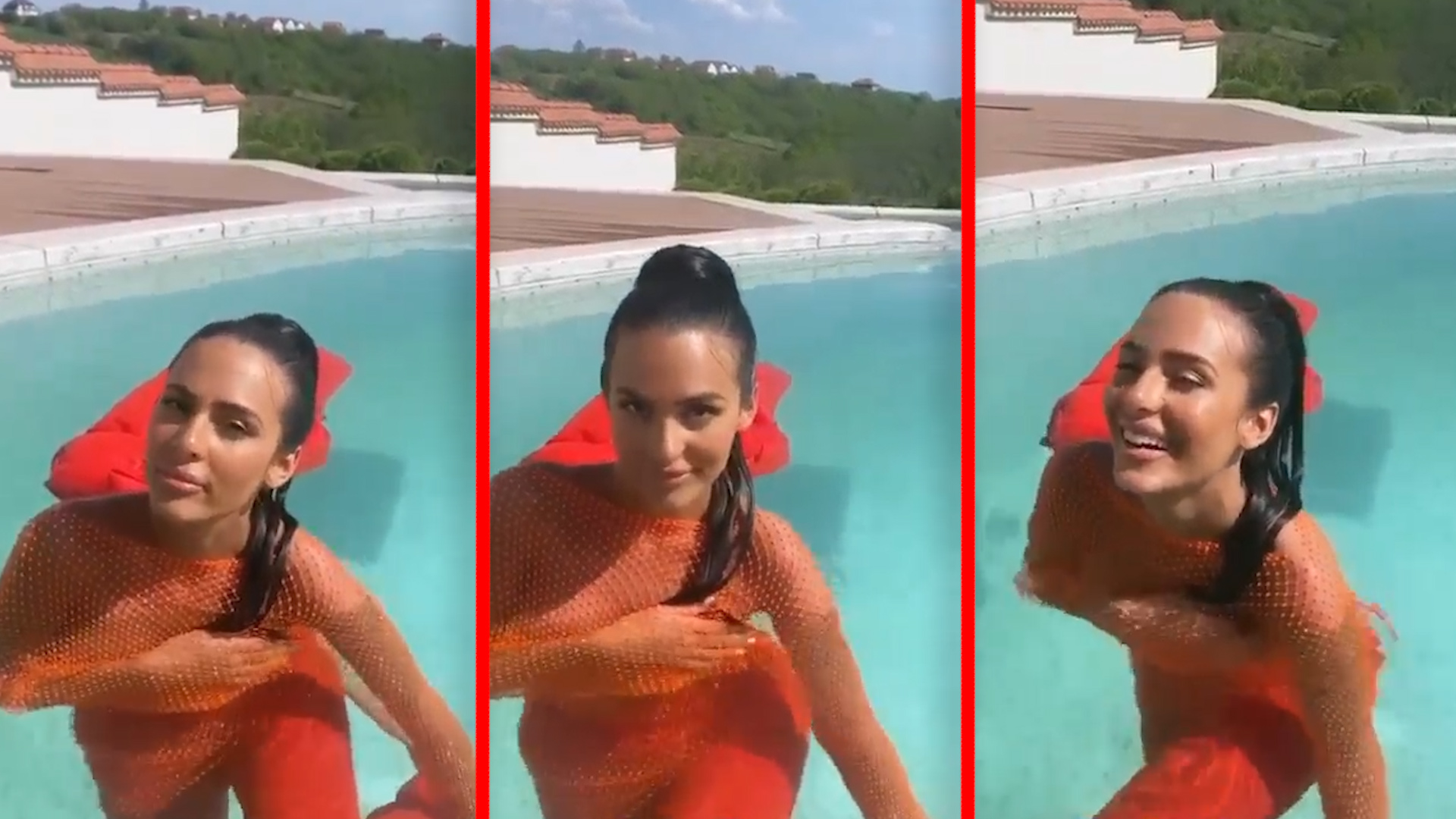 Tip top sreÄ‘ena i mokra: Anastasija objavila snimak iz bazena sa snimanja n...