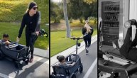 Điha, mama: Kloi Kardašijan vezala kolica svoje ćerke oko struka, pa džogirala