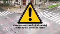 Snimak sa sigurnosnih kamera teškog sudara ispred Vlade Srbije