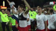 Proslava igrača Vojvodine na terenu nakon osvajanja trofeja u Kupu Srbije