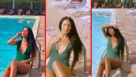 Anastasija u seksi kupaćem kostimu izazovno pozirala pored bazena