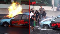Budžili ga, pa ga prebudžili toliko da je goreo od budženja: Zapalio se auto na trkama