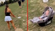 Zlobna mala beba: Mama mu promašila lopticu za golf a on joj se smejao da se ceo teren orio