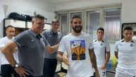Aleksandar Mitrović u poseti Partizanu pre meča sa Inđijom