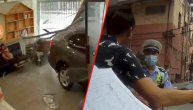 Kineskinja sedela na sofi u svojoj prodavnici, a onda je na nju naleteo automobil