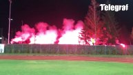 Delije bakljadom i vatrometom proslavile treći gol Zvezde