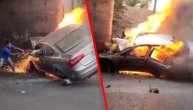 Svi na auto putu su pokušavali da izvuku vozača iz zapaljenog auta: Herojska borba za život