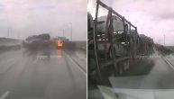 Dokaz da kiša poguno utiče na vozače: Ovakav karambol još niste videli
