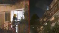 Požar na Novom Beogradu, stanari istrčali napolje: Dim kulja s vrha, svi prozori pozatvarani