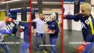 Lazić stavio rukavice na ruke, a onda pokazao boksersko umeće protiv profesionalnog boksera