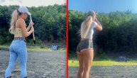 Lepa devojka i puške: Kristina ima veliku dilemu, koji lovački kalibar ima veći trzaj?