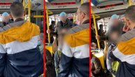 Najbahatiji putnik u autobusu: Isekao masku, drugu nosi na glavi decu ubeđuje da skinu