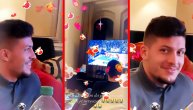 "Kako volim da ga nerviram": Dok Luka Jović gleda utakmicu, Sofija Milošević ga žestoko ometa