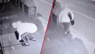 Nova sramna krađa u Beogradu: Žena uzima prostirku ispred restorana