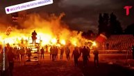 Pljušti kiša, a Kragujevac gori: Spektakularna bakljada i proslava Đavola zbog povratka u Superligu