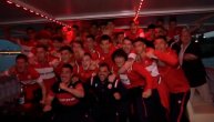 Proslava 32. šampionske titule Crvene zvezde na reci Savi: Igrači i navijači pevali kao u transu