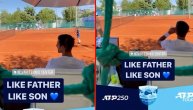 Tooooo, bolji je od tate: Novakov sin igrao tenis na Dorćolu, Đoković ga bodrio sa klupe