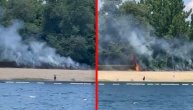 Izbio požar na Adi Ciganliji: Gori živa ograda kod nudističke plaže