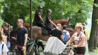Pripadnici MUP-a sa građanima na Kalemegdanu