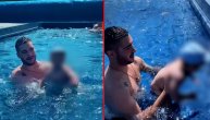 Šijan i Bojana se baškare u bazenu u Titelu i uživaju sa malim Željkom