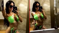 Maja Marinković se "sveti" Janjušu: Vreo snimak iz kupatila u minijaturnom fluorescentnom bikiniju