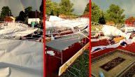 Šator sravljen na proslavi punoletstva u Lajkovcu: Gosti tek počeli da pristižu, oluja ih oterala