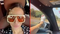 Ana se opustila u vožnji, pa izbacila nogu kroz prozor, fanovi šokirani: "Grozno, ne priliči ti to"